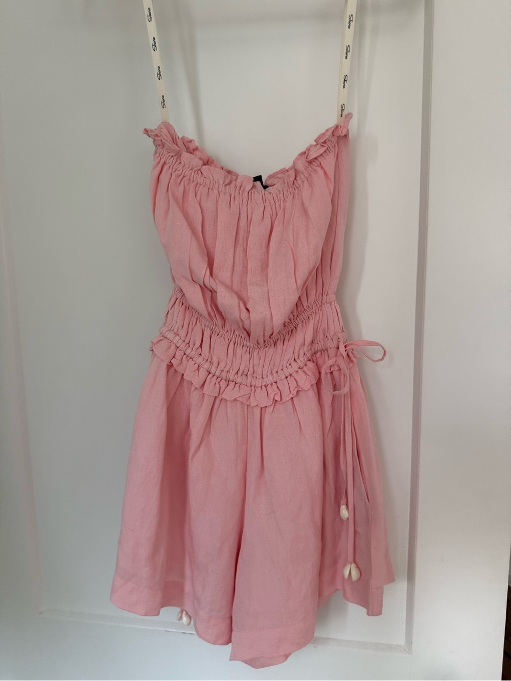 Pink Shell Romper Shore Brand